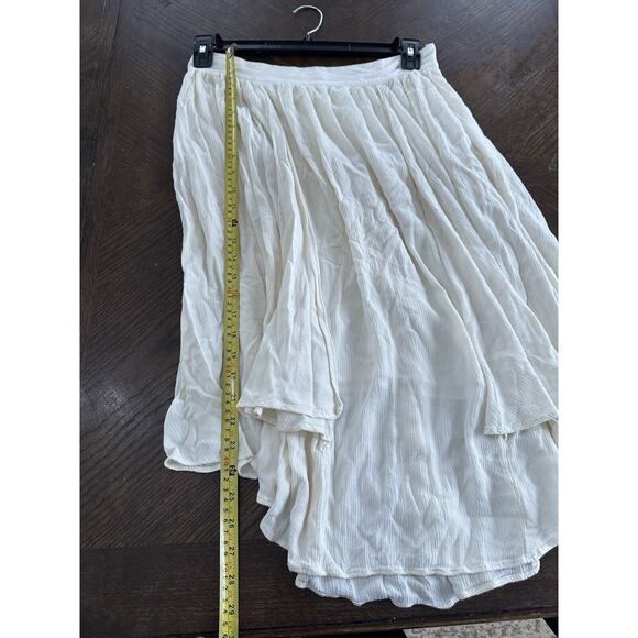 Ivory Cream Draped Midi Skirt Express Limited￼Edition Size Medium - Picture 3 of 7